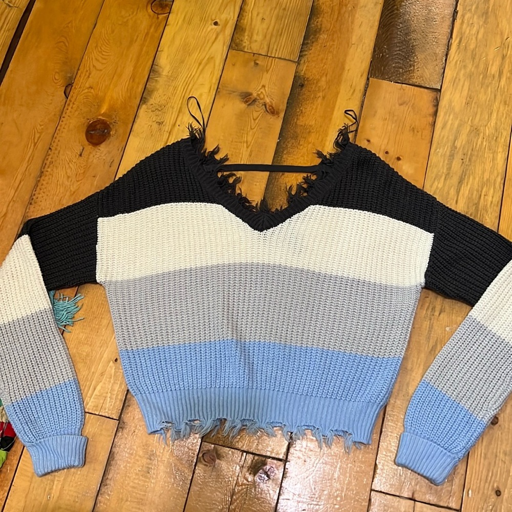 Multicolor knit sweater